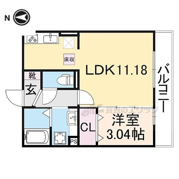 滋賀県彦根市西今町(賃貸アパート1LDK・1階・35.11㎡)の写真 その2