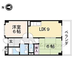 ネオミレニアム 2LDKの間取図画像