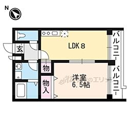 JR湖西線 比叡山坂本駅 徒歩13分の賃貸マンション 4階1LDKの間取り