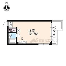小堀マンション 1Kの間取図画像