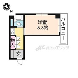 シルキーハイツ阪源 ワンルームの間取図画像