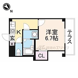 JR東海道・山陽本線 彦根駅 徒歩25分の賃貸アパート 2階1Kの間取り