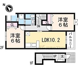 ｌｉｖｅ　ｉｎ　優 2階2LDKの間取り