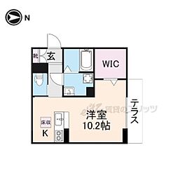 JR東海道・山陽本線 彦根駅 徒歩11分の賃貸アパート 1階ワンルームの間取り