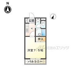 ハイツ・ユウリ 1Kの間取図画像