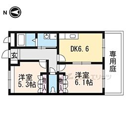 ヴィラ・ルーエン 2DKの間取図画像