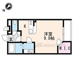 レオネクストMH2 ワンルームの間取図画像