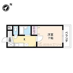 ハイツ学園通り 1Kの間取図画像