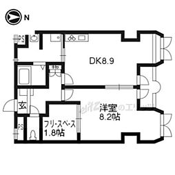 パークショアセタ 1LDKの間取図画像