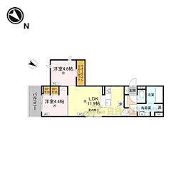 秀豊5号館 2LDKの間取図画像