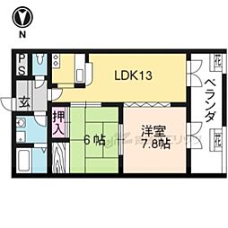 パークショアセタ 2LDKの間取図画像