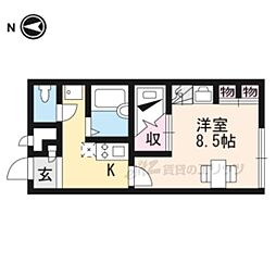 レオパレスサンライトパル 1Kの間取図画像