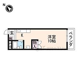 ジュエル草津 ワンルームの間取図画像