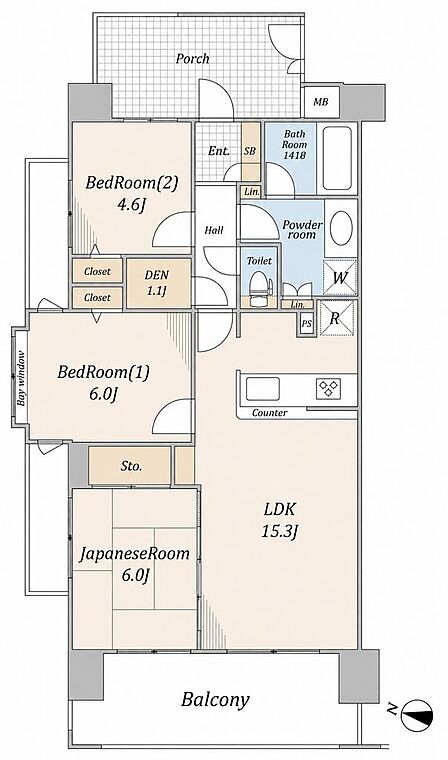 ◆大宮駅徒歩8分 ◆西向き角部屋3LDK 72.05m2 ◆大宮区役所や商業施設も徒歩圏内にある生活利便性の高さ