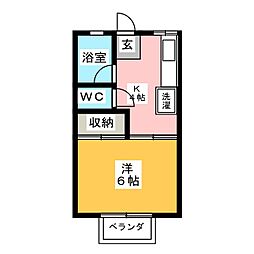 マイルーム 1Kの間取図画像