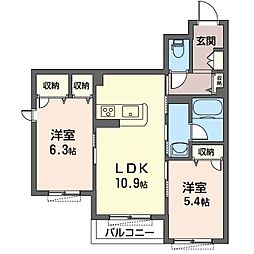 間取図画像 2LDK