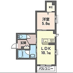 Serdina 1LDKの間取図画像