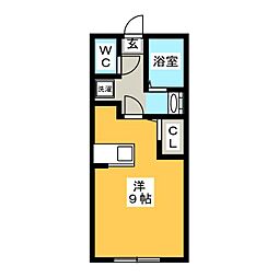 シエロ湘南 ワンルームの間取図画像