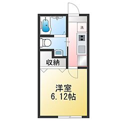 仮)南矢名Mアパート 1Kの間取図画像
