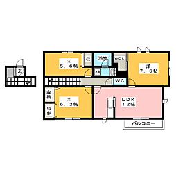 エクランジェ 3LDKの間取図画像