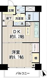 リオベルデ貮番館 3階1DKの間取り