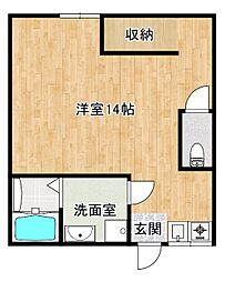 ワイズグレース ワンルームの間取図画像