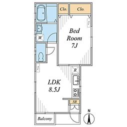 ステージ1 1LDKの間取図画像