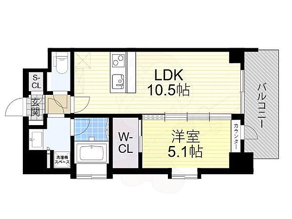 大阪府吹田市垂水町３丁目(賃貸マンション1LDK・4階・40.34㎡)の写真 その2