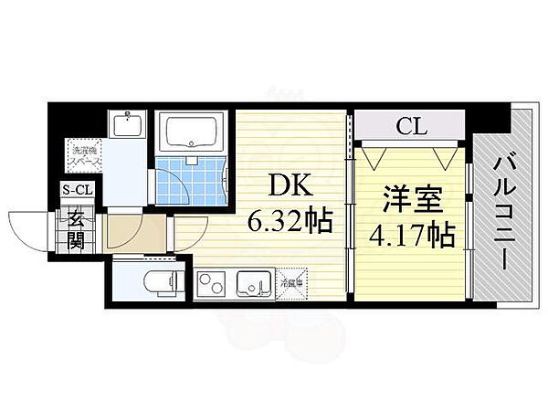 大阪府吹田市南吹田５丁目(賃貸マンション1DK・2階・27.72㎡)の写真 その2