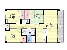 兵庫県川西市鼓が滝１丁目（賃貸マンション3LDK・3階・56.07㎡） その2