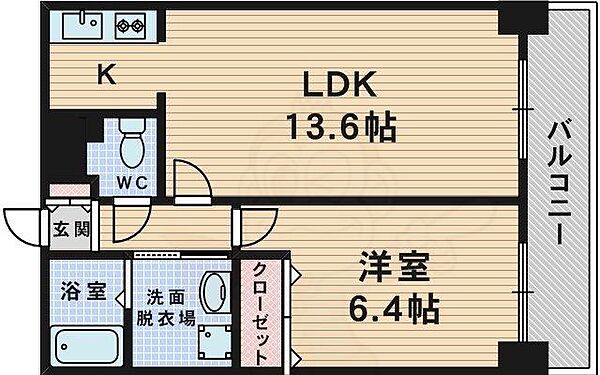 大阪府豊中市中桜塚３丁目(賃貸マンション1LDK・9階・44.62㎡)の写真 その2