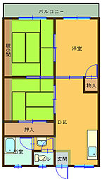 ハイツマウンテン 3DKの間取図画像