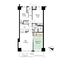 ライオンズマンション磯子山王台 3LDKの間取図画像