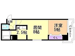 パークヒルズ平岸310 1LDKの間取図画像