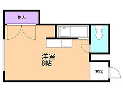 エクセレントハイツ 1Kの間取図画像