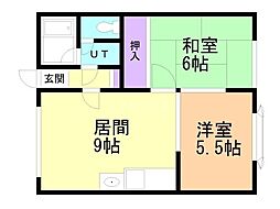 オーシャンビレッジ真栄 2LDKの間取図画像