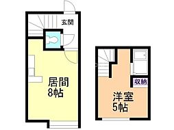 エトワール羊ヶ丘 1LDKの間取図画像
