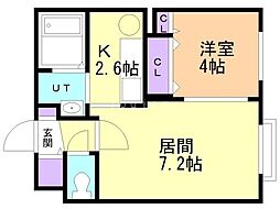 アビタ22真栄12 1LDKの間取図画像