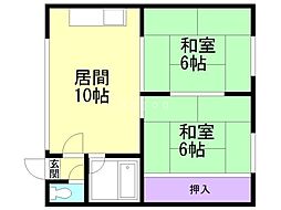 プレジデントパレス 2LDKの間取図画像