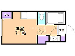 シャトーギャルソン ワンルームの間取図画像