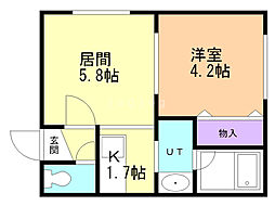 アズーリ中の島壱番館 1階/105