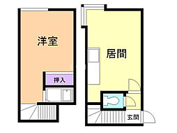 ピュアコート羊ヶ丘 1LDKの間取図画像
