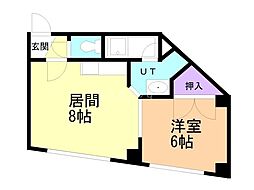 テラスハウス月寒 1LDKの間取図画像