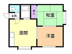 マクセル16/100 2LDKの間取図画像