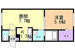 間取図画像 1LDK