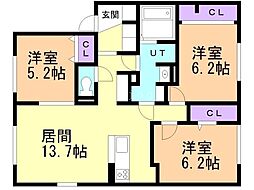 間取図画像 3LDK