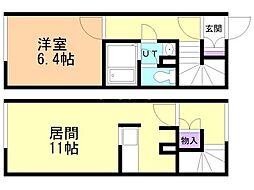 レオパレスヴィンデ 1LDKの間取図画像