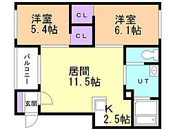 間取図画像 2LDK
