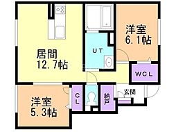 間取図画像 2SLDK