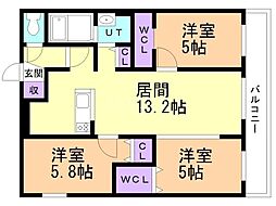 間取図画像 3LDK